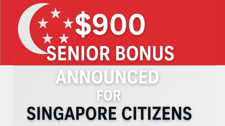 $900 Senior Bonus Announced for Singapore Citizens