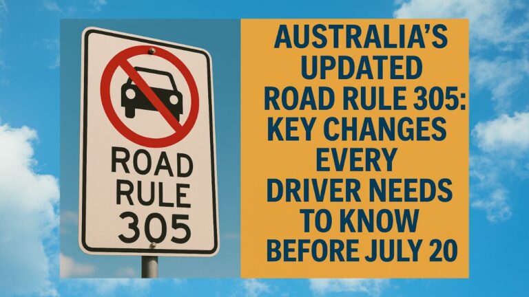 Australia’s Updated Road Rule 305 Key Changes Every Driver Needs to Know Before July 2025