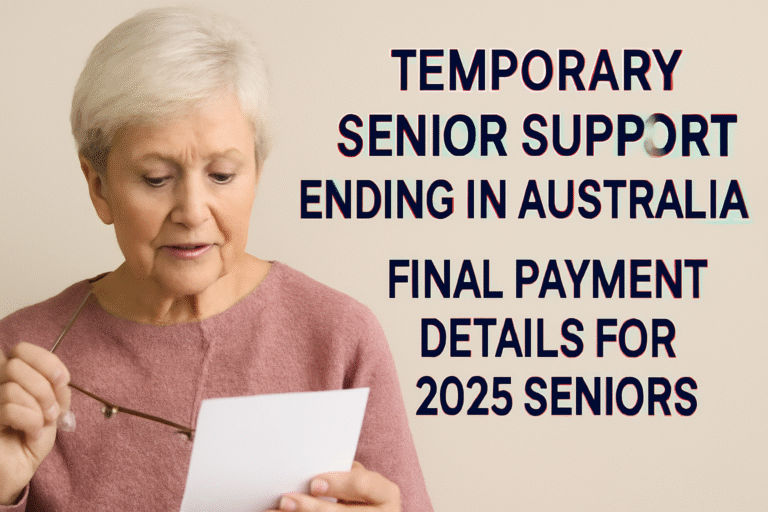 Temporary Senior Support Ending In Australia – Final Payment Details For 2025 Seniors