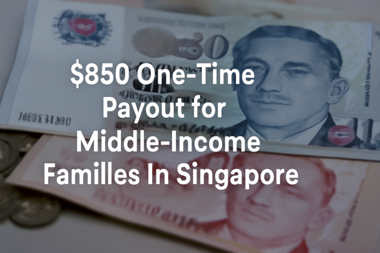 $850 One-Time Payout for Middle-Income Families in Singapore – Full Details for 2025