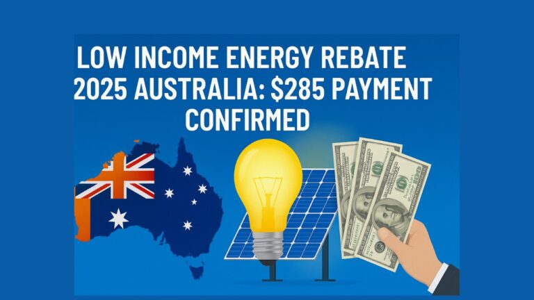 Low Income Energy Rebate 2025 Australia $285 Payment Confirmed