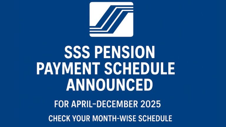 SSS Pension Payment Schedule Announced for April–December 2025 – Check Your Month-Wise Schedule