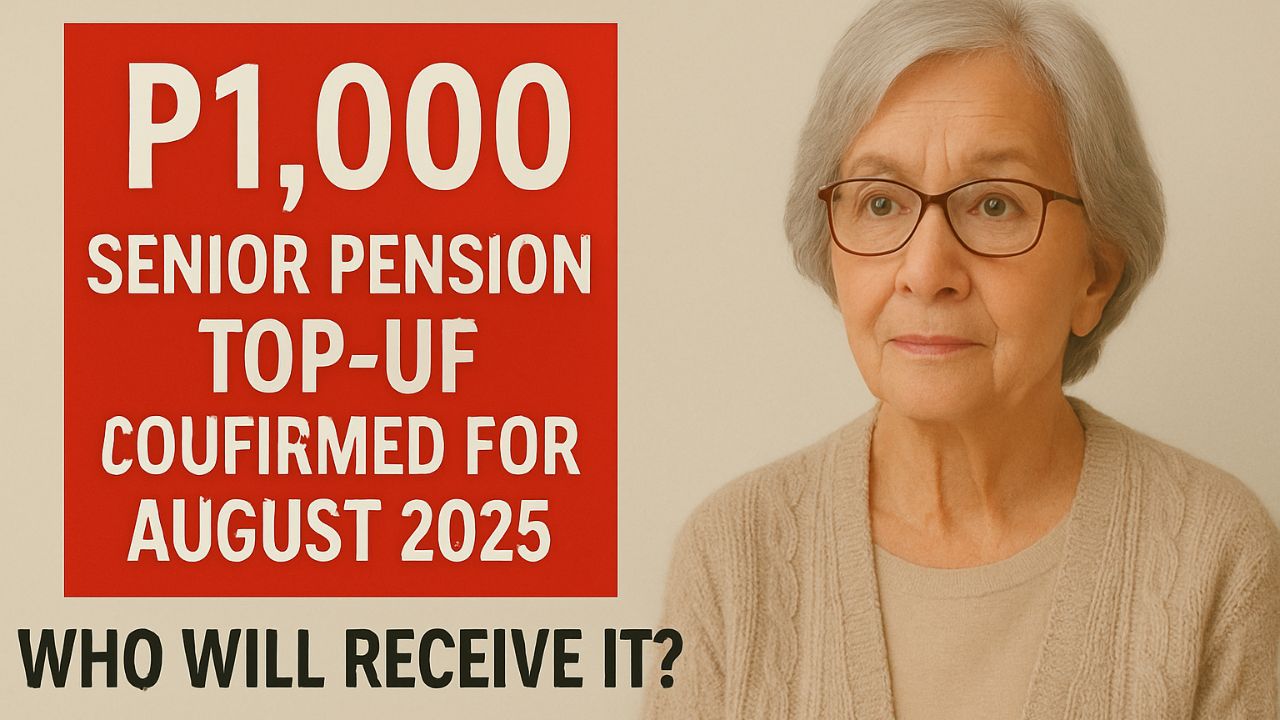 ₱1,000 Senior Pension Top-Up Confirmed for August 2025 – Who Will Receive It?