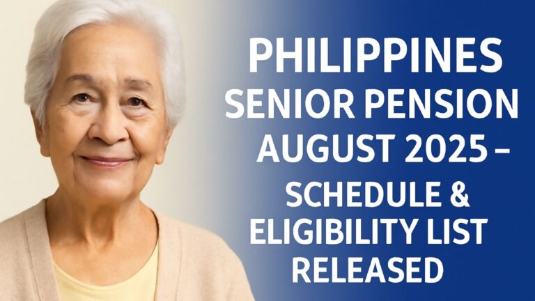 Philippines Senior Pension August 2025 – Schedule & Eligibility List Released
